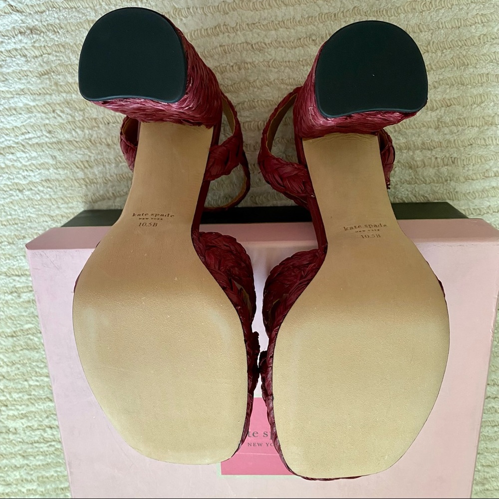 NWT Kate Spade Disco Raffia platform sandals - Picture 7 of 16